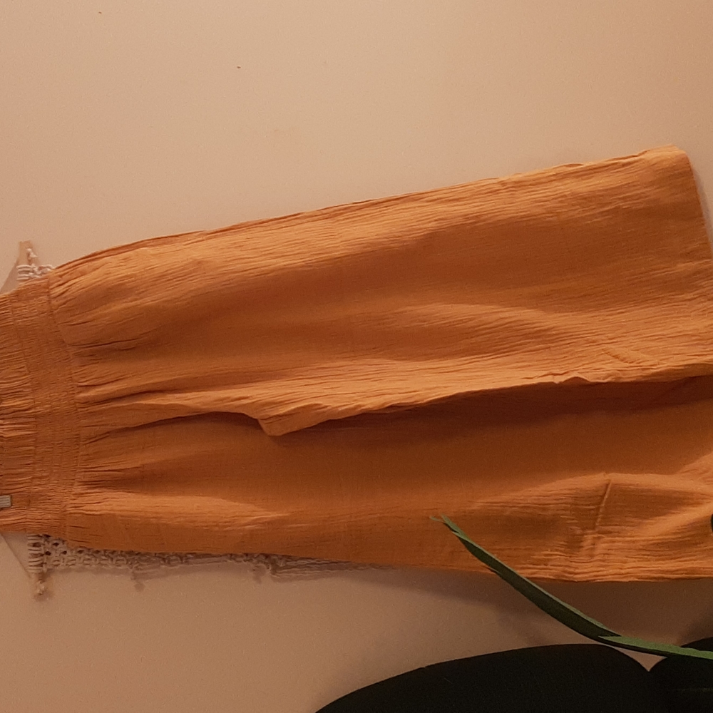 NWT Anthropologie mustard line wide leg pants. Rare!